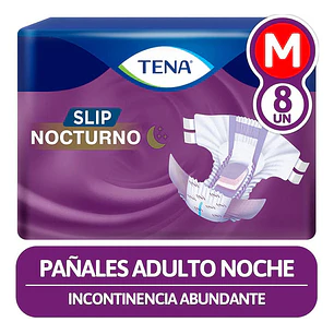 Pañal Adulto Incontinencia Tena Slip Nocturno Talla M X8 Unidades 