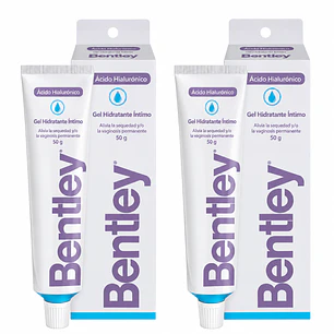 Bentley Gel Hidratante Ácido Hialurónico 50 Gr Pack X2