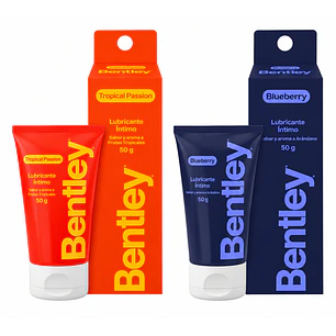 Bentley Gel Lubricante Tropical Passion  50Gr + Blueberry 50Gr