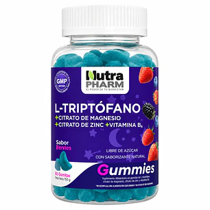L-Triptófano Gomitas Gummies Sabor Berries X60 Nutrapharm 