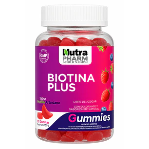 Biotina Plus Gomitas Gummies Nutrapharm X60 Gomitas 