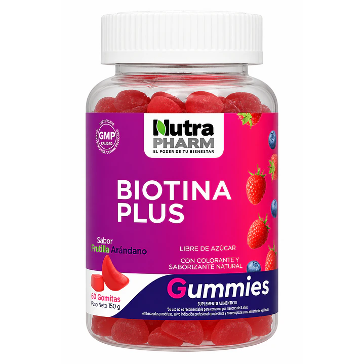 Biotina Plus Gomitas Gummies Nutrapharm X60 Gomitas  1