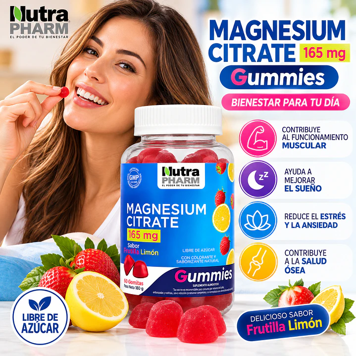 Citrato De Magnesio Nutrapharm X60 Gomitas 3