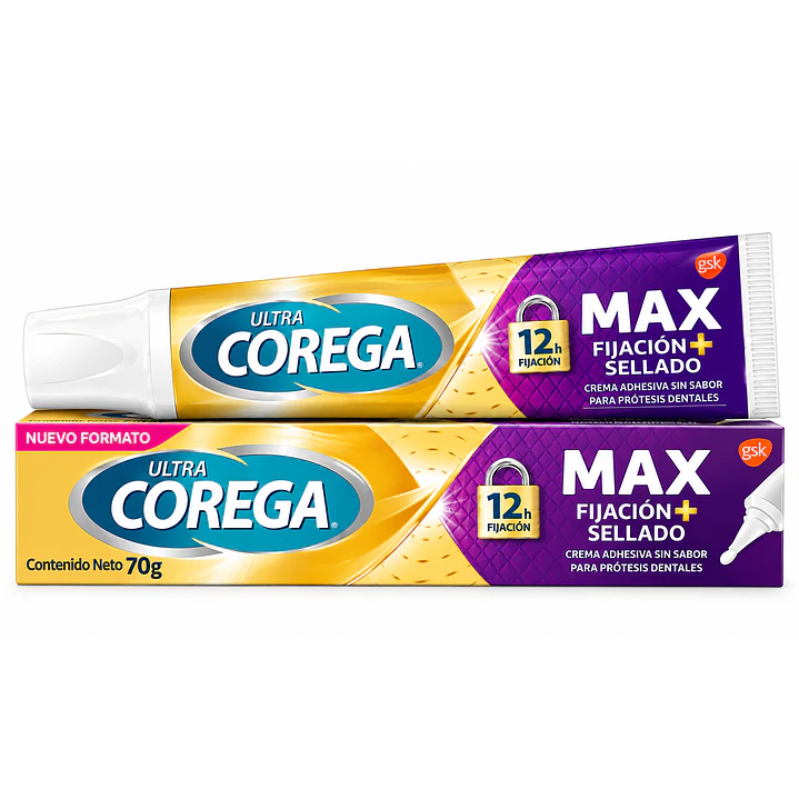 Corega Ultra Maximo Sellado Fijacion Protesis Dentales 70 Gr 1