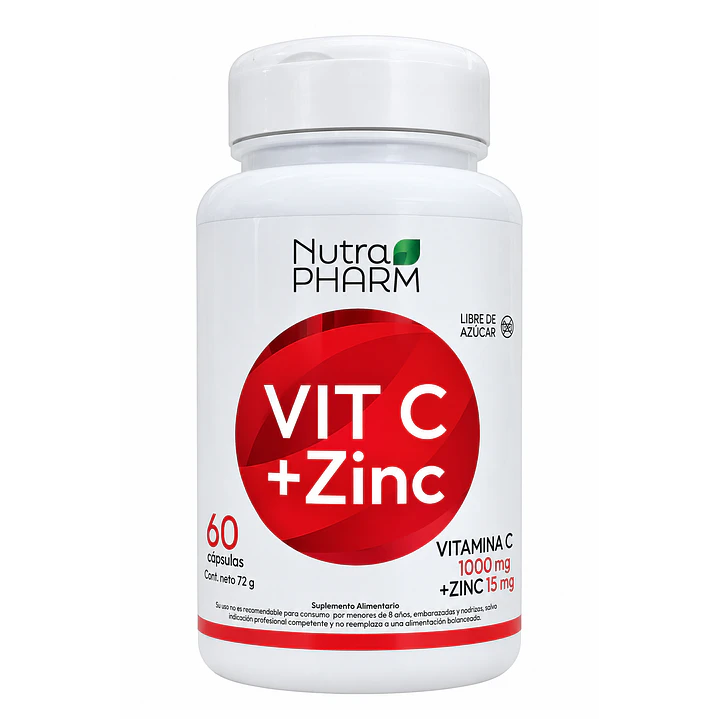 Vitamina C 1000 mg + Zinc 15 mg Nutrapharm 1