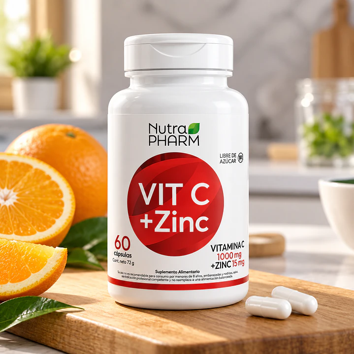 Vitamina C 1000 mg + Zinc 15 mg Nutrapharm 2