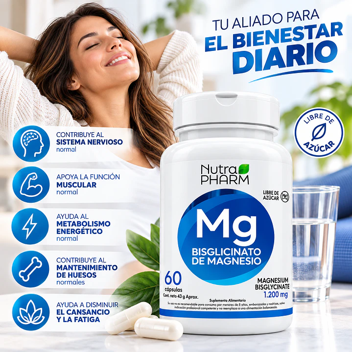 Bisglicinato de Magnesio Nutrapharm 1200 Mg 4