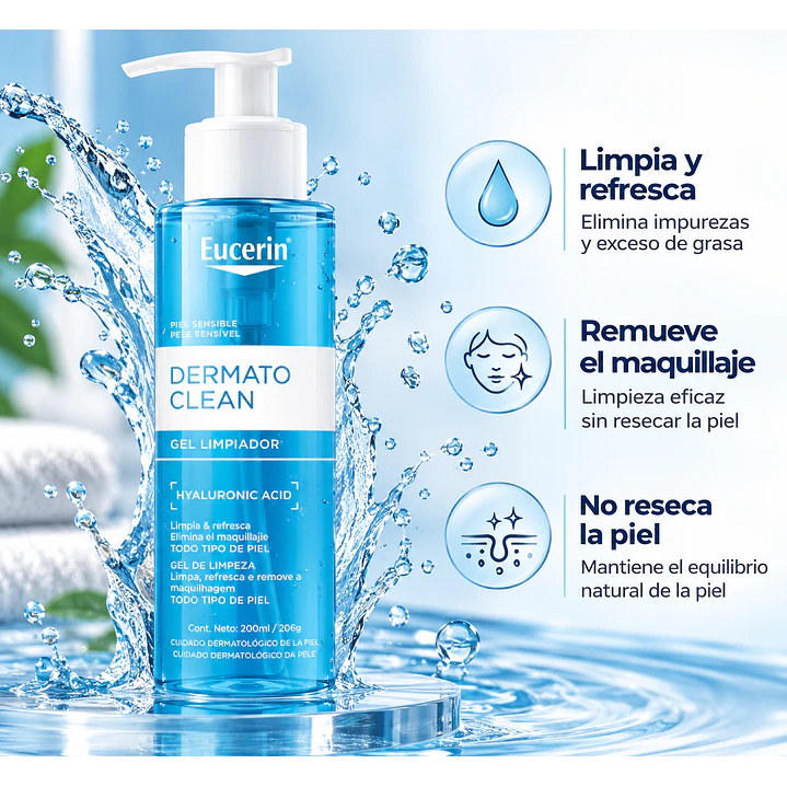 Eucerin Dermato Clean Gel Limpiador Facial 200 Ml 5
