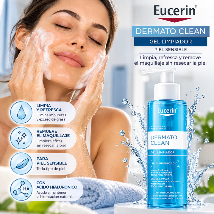 Eucerin Dermato Clean Gel Limpiador Facial 200 Ml 6