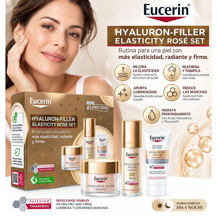 Set Eucerin Hyaluron-Filler + Elasticity Rosé FPS 30 3