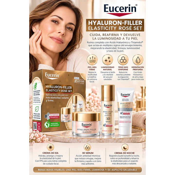 Set Eucerin Hyaluron-Filler + Elasticity Rosé FPS 30 5