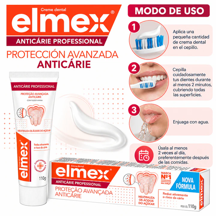 Crema Dental Elmex Anticaries Professional 110 Gr  4