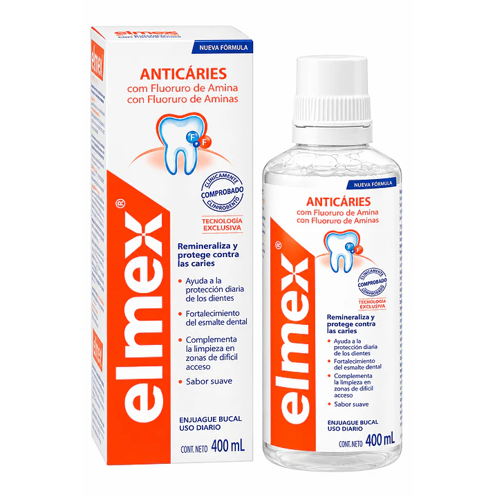 Enjuague Bucal con Flúor Anticaries Elmex 400 Ml 1