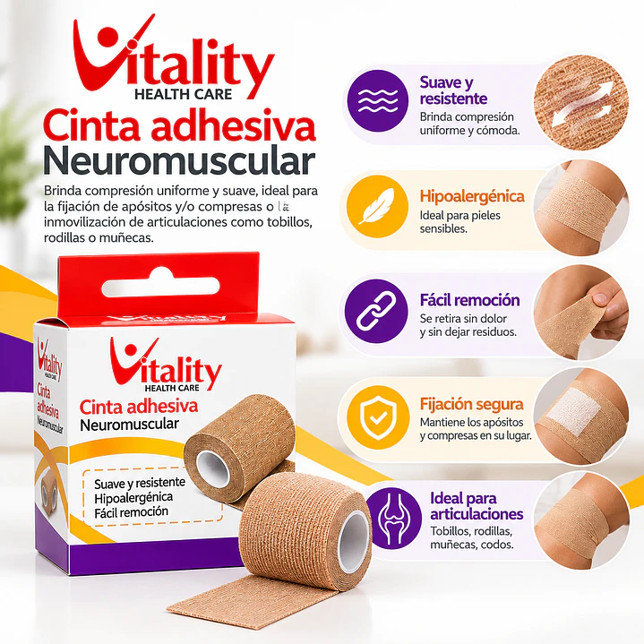 Venda Autoadherente Vitality 5cm x 4.5m Beige 5