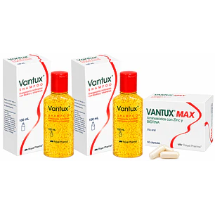 Pack Vantux 2 Shampoo 100Ml + 1 Vantux Max X60 Caps