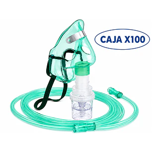 Kit Mascarilla Nebulizador Adultos Caja X100