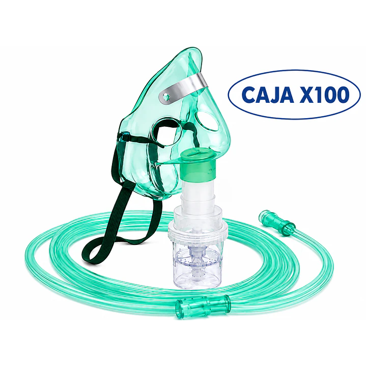 Kit Mascarilla Nebulizador Adultos Caja X100 1