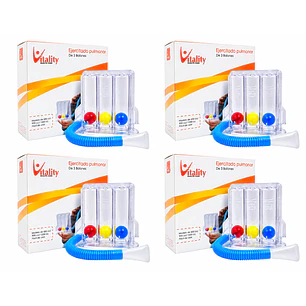 Ejercitador Pulmonar Vitality Triflo Pack x4