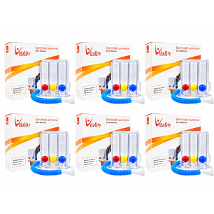 Ejercitador Pulmonar Vitality Triflo Pack X6