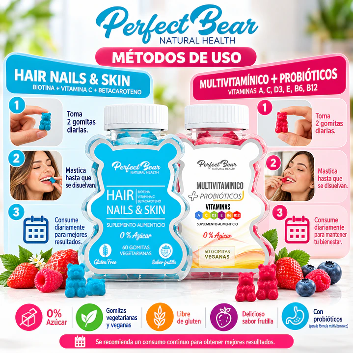 Pack Biotina Hns + Multivitaminico Sabor Berries 5