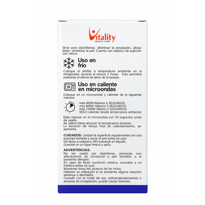 Pack Antifaz Gel + Compresa Gel Frio Calor Vitality 3