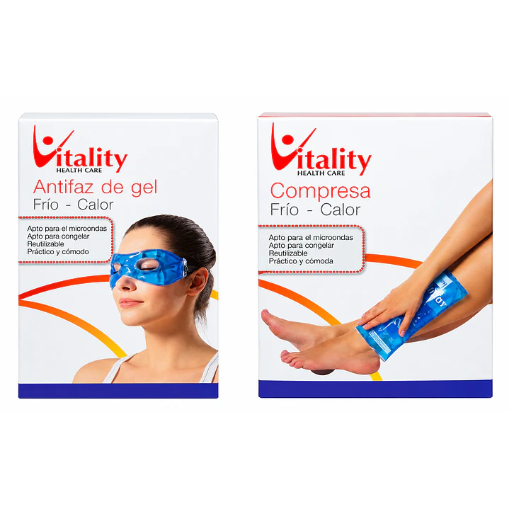 Pack Antifaz Gel + Compresa Gel Frio Calor Vitality 1
