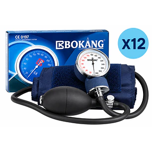 Fonendoscopio + Toma Presión Aneroide + Estuche Bokang Pack X12