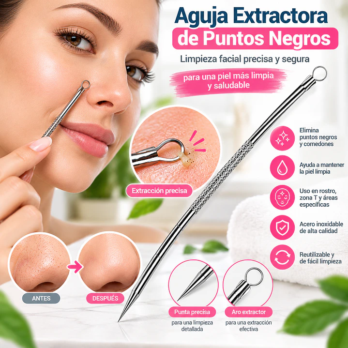 Aguja Para Acne Extractor De Puntos Negros 4