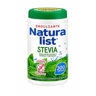 Natura List Stevia y Sucralosa Endulzante 300 Tabletas 