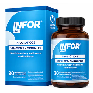 Infor Pro 3 Probióticos Vitaminas Minerales 30 Comprimidos