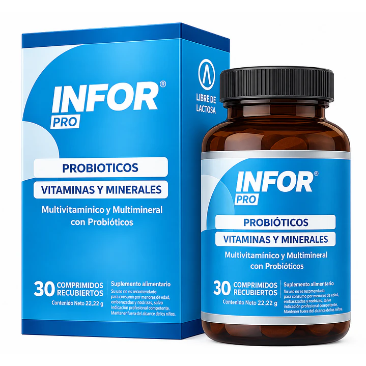 Infor Pro 3 Probióticos Vitaminas Minerales 30 Comprimidos 1
