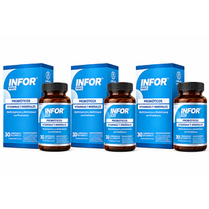 Infor Pro Probioticos Vitaminas Minerales X30 Comp Pack X3