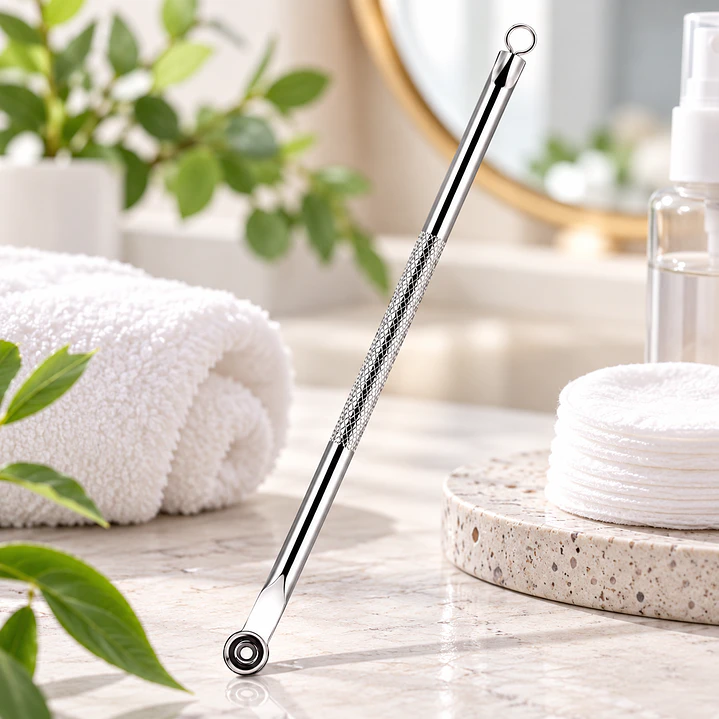Aguja Para Acne Extractor De Puntos Negros Con Deposito 4