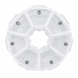 Pastillero Semanal Circular Transparente