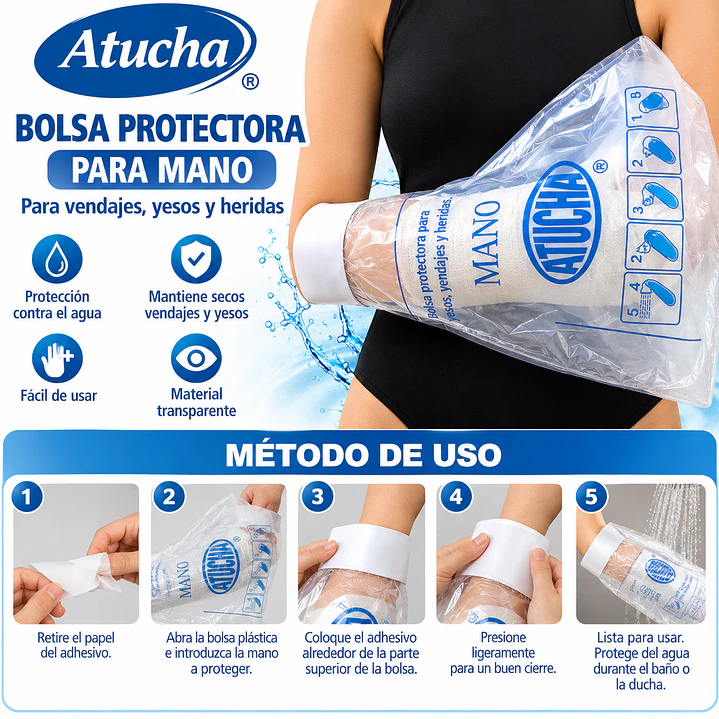 Bolsa Protectora Para Mano Desechable Atucha X4 Unidades  5