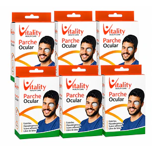 Parche Ocular Adulto Esteril Vitality Caja x12 Unidades Pack X6