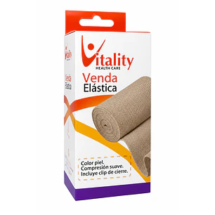 Venda Elástica Vitality 10cm x 4.5m Color Piel