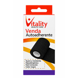 Venda Autoadherente Vitality 10cm x 4.5m Negra