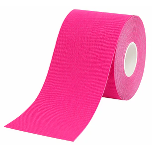 Cinta Adhesiva Neuromuscular Tape Kinesiologia Hub 5cm X 5m Color Rosa Chicle