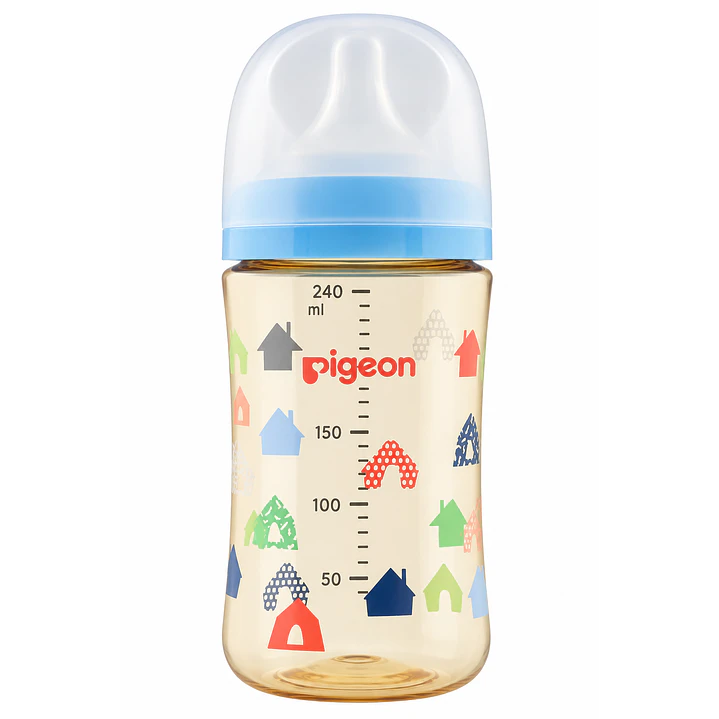 Biberón Softouch Pigeon Ppsu 240ml House Color Azul Claro 2