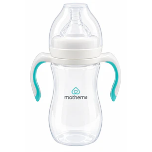 Mamadera Boca Ancha Con Asas Motherna +3m Bpa Free Color Blanco