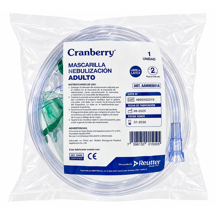 Mascarilla de Nebulización para Adulto Cranberry Caja X50 2