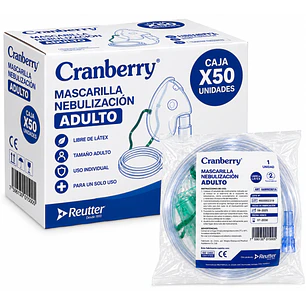 Mascarilla de Nebulización para Adulto Cranberry Caja X50