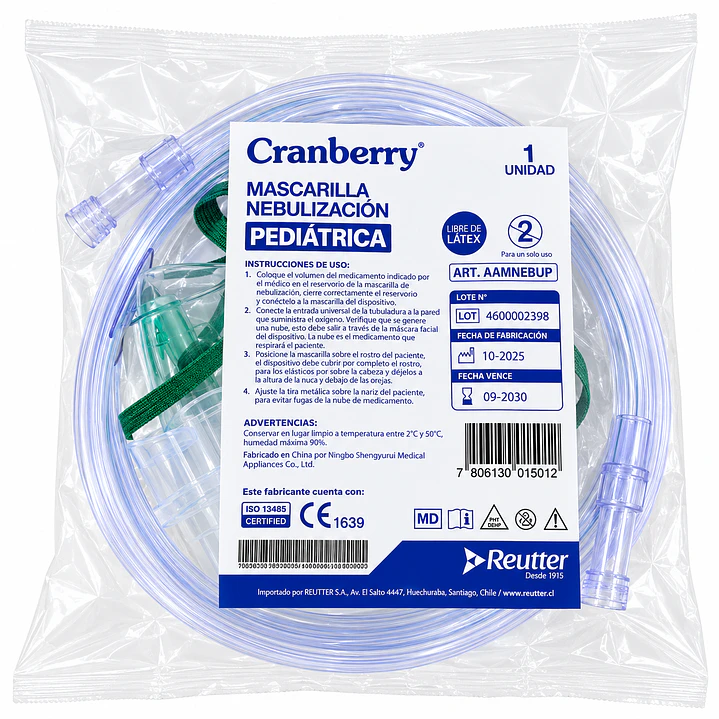 Mascarilla de Nebulización Pediátrica Cranberry Caja X100 2