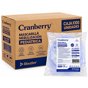 Mascarilla de Nebulización Pediátrica Cranberry Caja X100