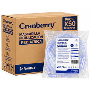 Mascarilla de Nebulización Pediátrica Cranberry Pack X50