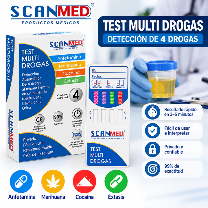Test Multi Drogas Scanmed 4 Drogas  6
