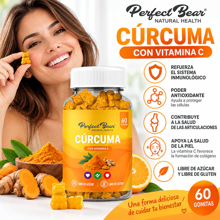 Cúrcuma con Vitamina C Perfect Bear 60 Gomitas 5