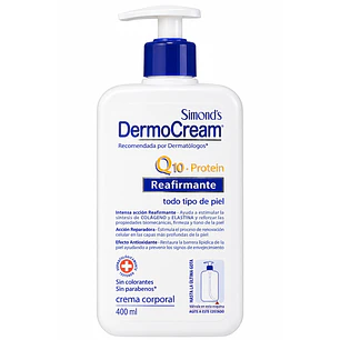 Crema Corporal Dermocream Reafirmante Q10 Protein Simonds 750Ml