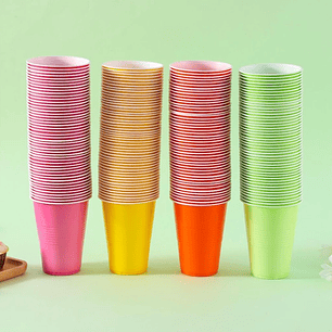 Vasos Plásticos de Colores 50 Und